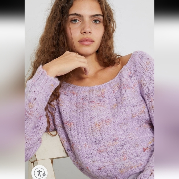 Free People Women's Purple Pullover Cloud Sweater Size XS - Picture 3 of 8